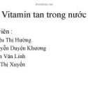 Vitamin tan trong nước