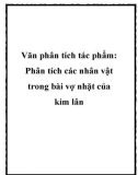 Phân tích các nhân vật trong bài vợ nhặt của kim lân