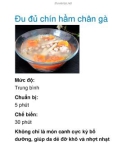 Đu đủ chín hầm chân gà