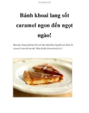 Bánh khoai lang sốt caramel ngon đến ngọt ngào