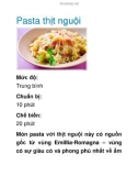 Pasta thịt nguội