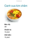 Canh cua kim châm