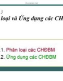 Chương 3- Phân loại và Ứng dụng các chất hoạt động bề mặt