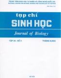 Tạp chí Sinh học: Tập 24 - Số 3 (Tháng 9- 2002)