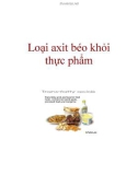 Loại axit béo khỏi thực phẩm