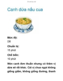 Canh dứa nấu cua