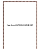 Nghị định số 01/VBHN-BGTVT 2013