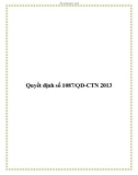 Quyết định số 1087/QĐ-CTN 2013