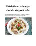 Hoành thánh mềm ngon cho bữa sáng cuối tuần