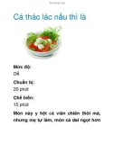 Cá thác lác nấu thì là