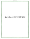 Quyết định số 1092/QĐ-CTN 2013