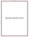 Quyết định số 1091/QĐ-CTN 2013