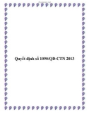 Quyết định số 1090/QĐ-CTN 2013