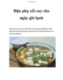 Đậu phụ xốt cay cho ngày gió lạnh