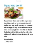 Ngao xào bơ tỏi