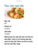 Rau xào ngũ sắc