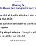 Chương IV: Nguyên tắc cơ bản trong kiểm tra vi sinh vật