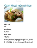 Canh khoai môn giò heo