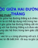 Chủ đề 2: GÓC GIỮA HAI ĐƯỜNG THẲNG