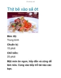 Thịt bê xào sả ớt