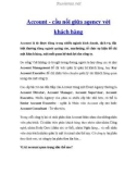 Account - cầu nối giữa agency với khách hàng