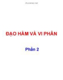 Bài giảng Đạo hàm và vi phân: Phần 2