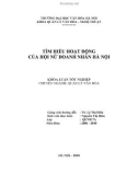 Tóm tắt Khóa luận tốt nghiệp ngành Bảo tàng học: Tìm hiểu hoạt động của Hiệp hội Nữ Doanh nhân Hà Nội