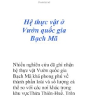 Hệ thực vật ở Vườn quốc gia Bạch Mã