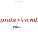 Bài giảng Đạo hàm và vi phân: Phần 3