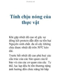 Tính chịu nóng của thực vật