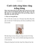 Cười xinh cùng hàm răng trắng bóng