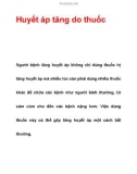 Huyết áp tăng do thuốc