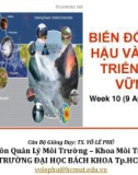 BIẾN ĐỔI KHÍ HẬU VÀ PHÁT TRIỂN BỀN VỮNG Week 10 (9 April 2012)