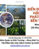 BIẾN ĐỔI KHÍ HẬU VÀ PHÁT TRIỂN BỀN VỮNG Week 7 (26 Mar 2012)