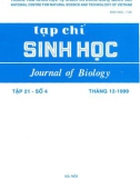 Tạp chí Sinh học: Tập 21 - Số 4 (Tháng 12 - 1999)