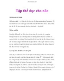 Tập thể dục cho não