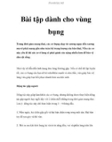 Bài tập dành cho vùng bụng