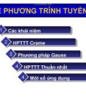 TOÁN KINH TẾ - HỆ PHƯƠNG TRÌNH TUYẾN TÍNH