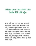 8 hậu quả chưa biết của biến đổi khí hậu