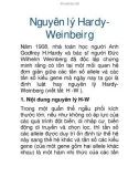 Nguyên lý HardyWeinbeirg Năm 1908, nhà toán học người Anh Godfrey H.Hardy và bác sĩ