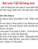 Bài toán Vận tải hàng hoá