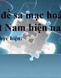 vấn đề sa mạc hóa ở Việt Nam hiện nay