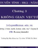 Bài giảng Đại số tuyến tính: Chương 3 - Lê Văn Luyện