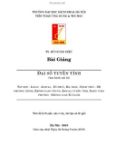 Bài giảng Đại số tuyến tính: Phần 1 - TS. Bùi Xuân Diệu