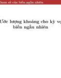 Bài giảng Xác suất thống kê: Chương 4 - TS. Trần Việt Anh