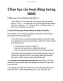 Chọn lựa các hoạt động tương thích