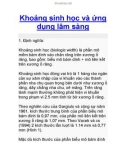 Khoảng sinh học và ứng dụng lâm sàng