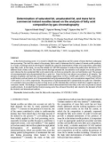 Determination of saturated fat, unsaturated fat, and trans fat in commercial instant noodles based on the analysis of fatty acid composition by gas chromatography