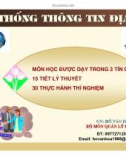 Bài giảng Hệ thống thông tin địa lý - Hồ Văn Hóa