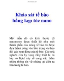 Khảo sát tế bào bằng kẹp tóc nano